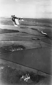 World War 1 Aircraft Prints: Sopwith Camel looping the loop, WW1
