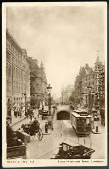 London Street Scenes 1900s Prints: Southampton Row C1905