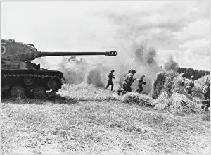 Prints of This model of tank was introduced in spring 1944. The conflict depictedis likely to have been taken in Belarus or Poland in late autumn 1944 Belarus Prints: Print of Two Soviet Heavy Tanks Josef Stalin IS II