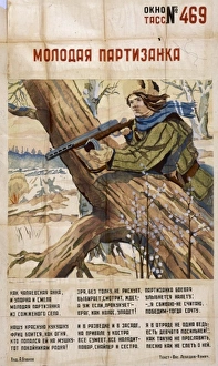Soviet propaganda poster from World War Two Soviet propaganda poster from World War Two
