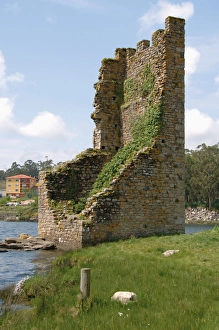 Spain. Galicia. Catoira. Torres do Oeste castle. 9th century Spain. Galicia. Catoira. Torres do Oeste castle. 9th century