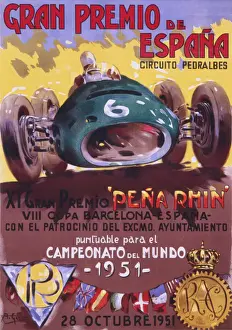Spanish Grand Prix 1951 Pedralbes Circuit Print