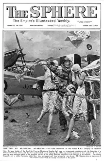 Fortunino Matania Prints: The Sphere Cover Print - RAF Display at Hendon 1925