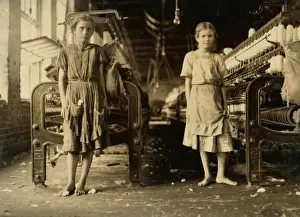 Cotton Mill Workers Prints: Spinners in a cotton mill