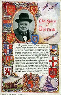 The Spirit of Britain - Winston Churchill Print, 1943