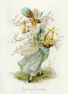 Spring Prints: Spring Flowers Print, circa 1898