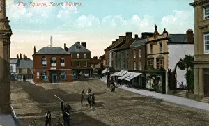 The Square, South Molton Print, Devon, England 1900s