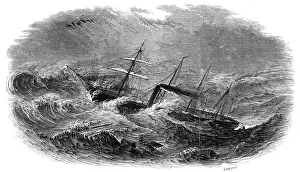 SS Great Western in a Heavy Gale, North Atlantic, 1846 Print