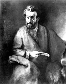 Rembrandt Prints: Rembrandt's St. Bartholomew Print, 1912 Photograph of the Painting