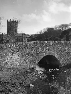 12th-16th century Print of St Davids Cathedral, Pembrokeshire