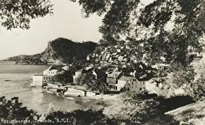 Prints of A view of the coastal town of St George s, Grenada, British West Indies Grenada Prints: St George's, Grenada - A View of the Coastal Town Print