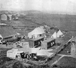 Prints of St Hughs Waifs and Strays Home, Lincoln - boys at camp. Date: circa 1906 Lincoln Prints: St Hughs Waifs and Strays Home Print, circa 1906