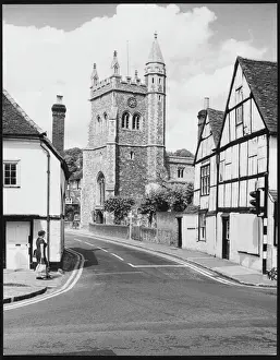 St. Mary's Amersham Print, Buckinghamshire England 19th Century Lithograph