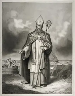Saint Nicolas Print, 17th Century Engraving