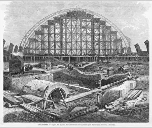 London Train Stations Past Prints: St Pancras is Built