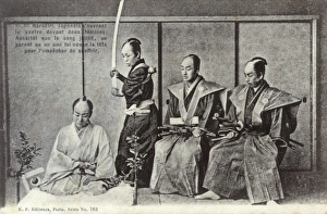 Staged Seppuku Harakiri Ceremony - Japan Staged Seppuku Harakiri Ceremony - Japan