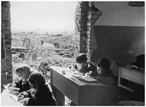 Stalingrad Lessons Print: Ruined School Building