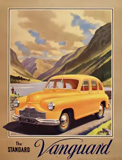 Vintage Car Posters Prints: The Standard Vanguard