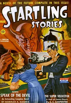 Science Fiction Illustrations Prints: Startling Stories - Speak of the Devil