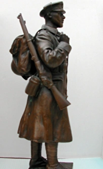 Statue of a 1st World War Tommy wearing greatcoat Statue of a 1st World War Tommy wearing greatcoat