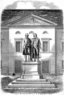 Statue of Goethe and Schiller, Weimar, 1858 Statue of Goethe and Schiller, Weimar, 1858