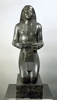 Nectanebo I Granite Print: Kneeling Pharaoh, 380-362 BC