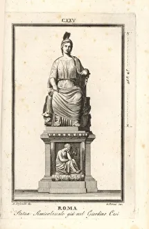 Statue of Roma, goddess of the city of Rome Statue of Roma, goddess of the city of Rome