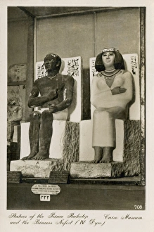 Statues of Prince Rahotep and Princess Nofret, Cairo Museum Statues of Prince Rahotep and Princess Nofret, Cairo Museum