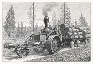 Steam Traction Engine Print