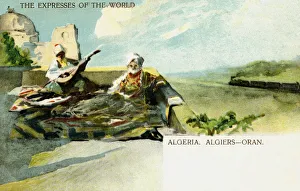 Steam train on Algiers to Oran route, Algeria Steam train on Algiers to Oran route, Algeria
