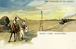 Steam train on Cairo to Alexandria route, Egypt Steam train on Cairo to Alexandria route, Egypt