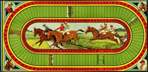 Images Dated 22nd August 2019: Steeple Chase, horse racing board game