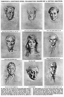 Stephen Wards sketches of celebrities, 1960 Stephen Wards sketches of celebrities, 1960