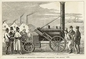 Railway History UK Prints: Stephensons Rocket