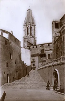 Steps to a church, Girona, Catalonia, Spain Steps to a church, Girona, Catalonia, Spain