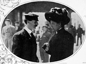 A steward and stewardess, surviving crew of the Titanic A steward and stewardess, surviving crew of the Titanic