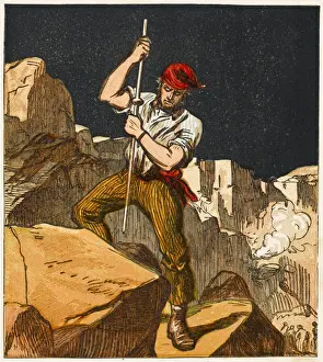 Industrial Heritage Images UK Prints: Stoneworker, 1867