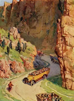 Cheddar Gorge Prints: Stream of Charabancs
