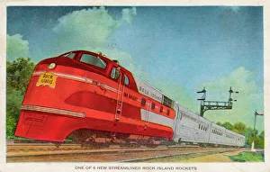 Streamlined Rock Island Rocket - American train Streamlined Rock Island Rocket - American train