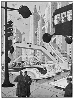 Street of the Future Traffic Print