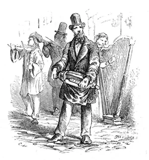 Street music: hurdy gurdy player, 1857 Street music: hurdy gurdy player, 1857
