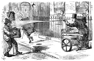 Street music: organ grinder rejected, 1858 Street music: organ grinder rejected, 1858