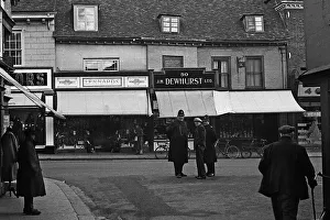 Street scene with two village constables Street scene with two village constables