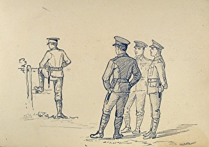 Study of a group of soldiers, Chislehurst Landscape verso Study of a group of soldiers, Chislehurst Landscape verso