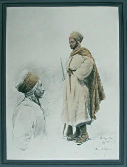 Study of two Moroccan soldiers at Chingnolles Study of two Moroccan soldiers at Chingnolles