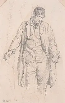 Print of a Study for The Last Shilling by George Elgar Hicks