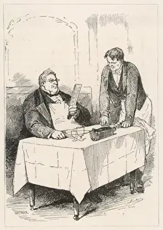 Restaurant Interior Design Prints: Studying Paris Menu 1874