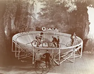 The Cycle Whirl Print: Stunt Cyclists at Proctor's Theatre