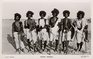 Sudan - A group of Hadendoa Warriors Sudan - A group of Hadendoa Warriors