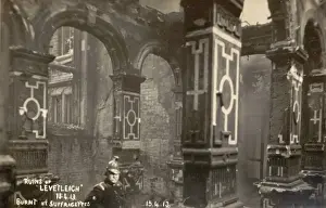 Suffragette Arson: Levetleigh Ruins, 1913 Print